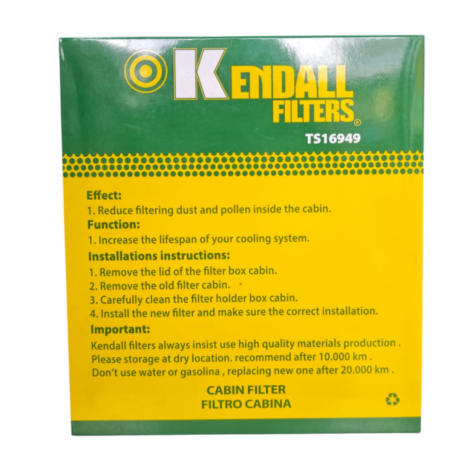 Filtro de cabina T90 2.0 2016-2025