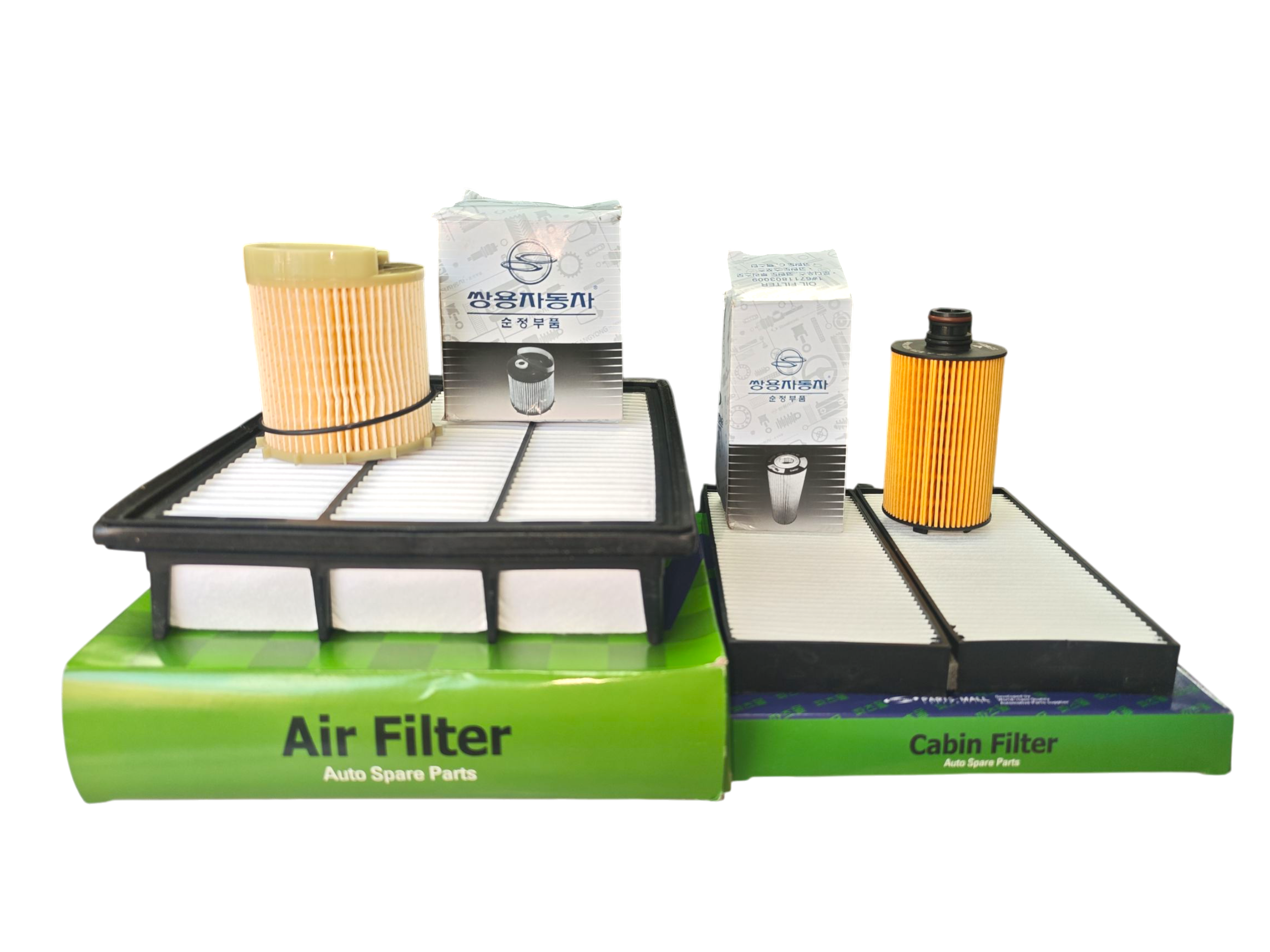 Kit de filtros para Rexton 2.0 Diesel + Aceite Motor + (liquido limpiaparabrisas de regalo)