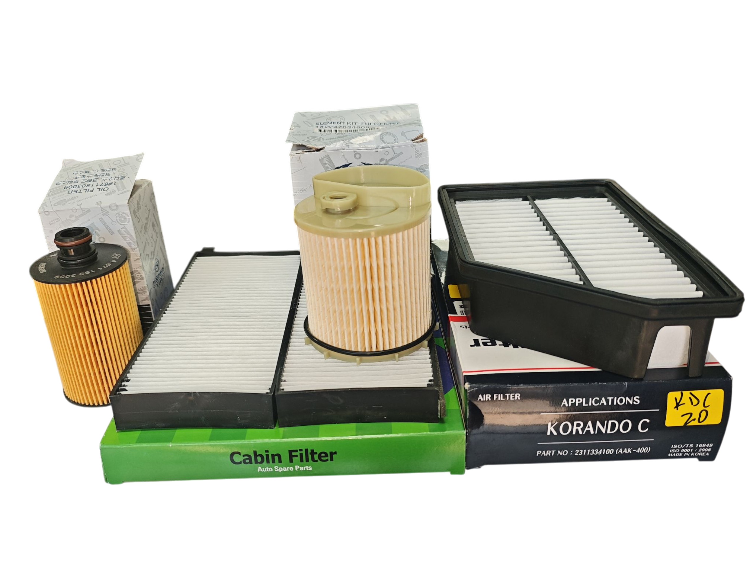 Kit de filtros para Korando 2.0 Diesel