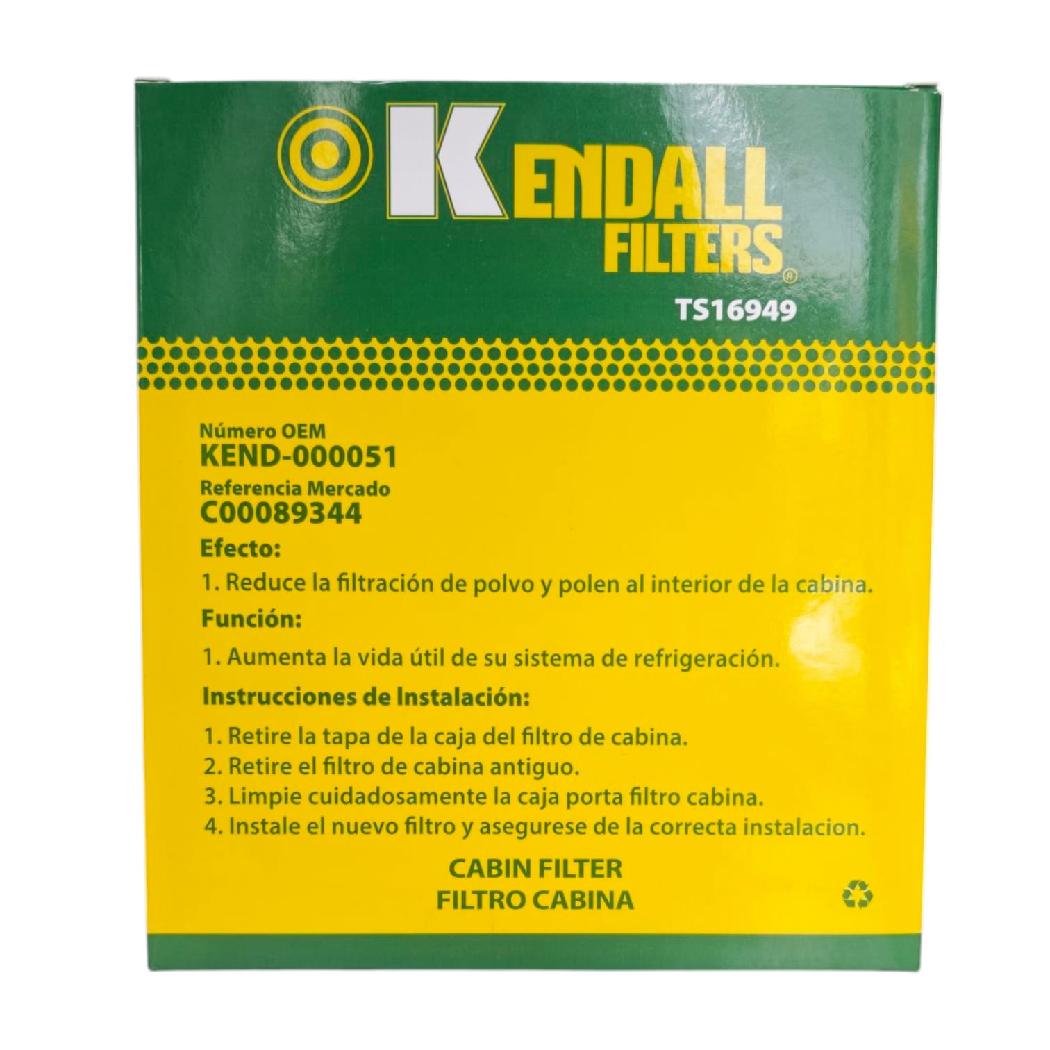 Filtro de cabina T90 2.0 2016-2025